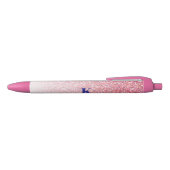 Monogramm Glitzer Rainbow Glitzer Feminine Kugelschreiber (Oberseite)