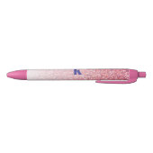 Monogramm Glitzer Rainbow Glitzer Feminine Kugelschreiber (Unterseite)