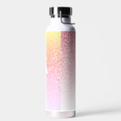 Monogramm Glitzer Rainbow Glitzer Feminine Trinkflasche (Links)