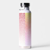 Monogramm Glitzer Rainbow Glitzer Feminine Trinkflasche (Rechts)