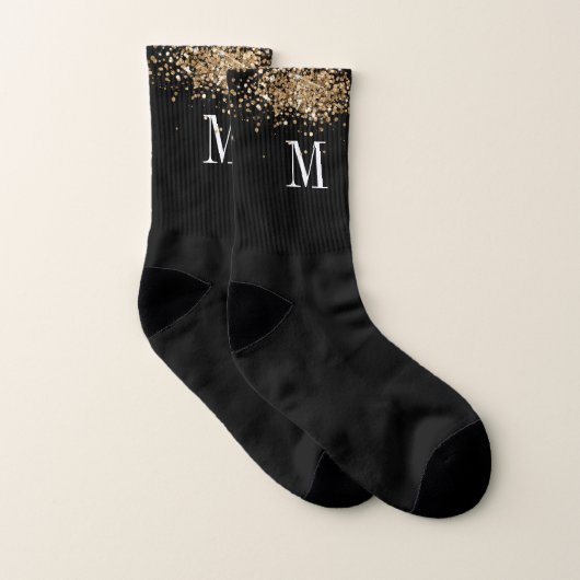Monogramm-Glitzer Socken (Paar)