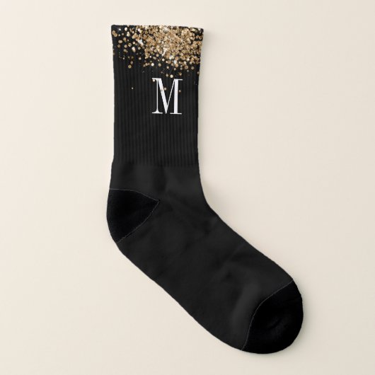 Monogramm-Glitzer Socken (Links - Innen)