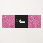 Monogramm Glitzer Yoga Mat Yogamatte (Vorderseite (Horizontal))