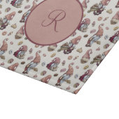 Monogramm Gnomen Backen, Kuchen, Donuts, Niedlich Schneidebrett (Ecke)