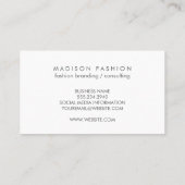 Monogramm | Gold Black Lux Hintergrund Visitenkarte (Rückseite)