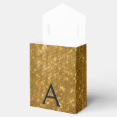 Monogramm Gold & Black Shimmer - Name hinzufügen Geschenkschachtel (Geöffnet)