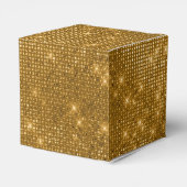 Monogramm Gold & Black Shimmer - Name hinzufügen Geschenkschachtel (Rückseite)