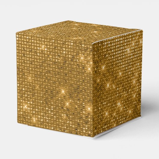 Monogramm Gold & Black Shimmer - Name hinzufügen Geschenkschachtel (Rückseite)