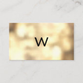 Monogramm | Gold Boke Visitenkarte (Vorderseite)