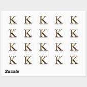 Monogramm Gold Buchstabe K Ihr Sticker (Blatt)