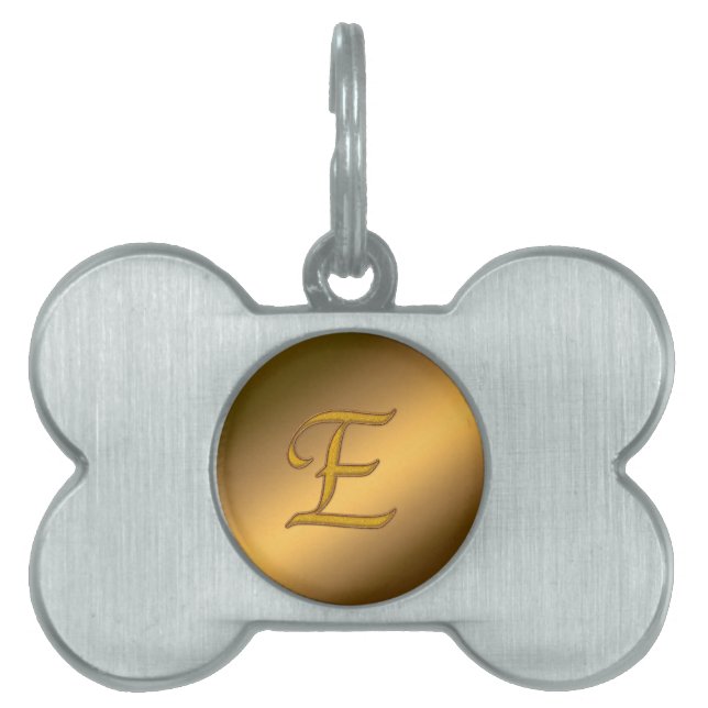 Monogramm Gold E Tiermarke (Vorderseite)