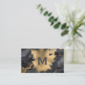 Monogramm | Gold Foil Spritzer | Marmor Visitenkarte (Stehend Vorderseite)