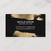 Monogramm | Gold Foil Spritzer | Torneffekt Visitenkarte (Rückseite)