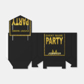 Monogramm | Gold Glitzer Party Geschenkschachtel (Ungefaltet)