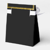 Monogramm | Gold Glitzer Party Geschenkschachtel (Rückseite)