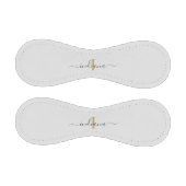 Monogramm Gold Grau Script Name Typografie Baseball (Paneele)