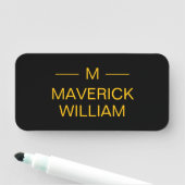 Monogramm Gold Namensschild (Beispiel)