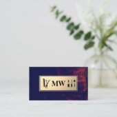 Monogramm Gold Stylish Mystique Terminkarte (Stehend Vorderseite)