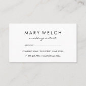 Monogramm Gold Stylish Mystique Terminkarte (Rückseite)