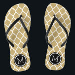 Monogramm Gold und Schwarz Badesandalen<br><div class="desc">Maßgeschneiderte,  bedruckte Flop-Sandalen mit einem stilvollen marokkanischen Quartrefolienmuster und einem eigenen Monogramm oder einem anderen Text in einem Kreisrahmen. Klicken Sie auf Anpassen,  um Schriftart und Farben zu ändern oder eigene Bilder hinzuzufügen,  um ein einzigartiges Design zu erstellen!</div>