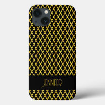 Monogramm, Gold und schwarzes Vierblatt