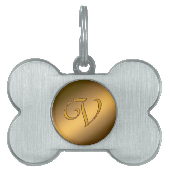 Monogramm Gold V Tiermarke (Vorderseite)