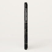 Monogramm-Goldaufkleber-elegantes Schwarzes u. Case-Mate iPhone Hülle (Hinten/Links)