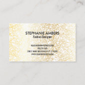 Monogramm | Goldener Hintergrund Visitenkarte (Rückseite)