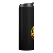 Monogramm Goldenes Pferd- Thermosbecher (Nach links gedreht)
