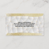 Monogramm | Goldfolie gebürstet | Moderne Geometri Visitenkarte (Rückseite)