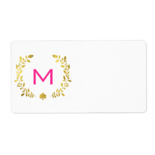 Monogramm-Goldfolien-Lorbeer u. Spaten