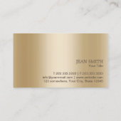 Monogramm-Goldinitialen-Leopard-Druck elegant Visitenkarte (Rückseite)