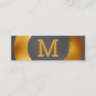 Monogramm Goldschleim Mini Visitenkarte