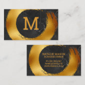 Monogramm | Goldschleim Visitenkarte (Vorne/Hinten)