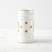 Monogramm Goldstern Familienname Initial Andenken Bierglas (Mittel)