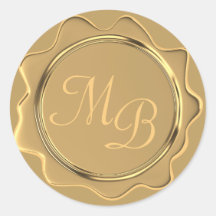 Monogramm Goldwachs-Umschlag-Siegel Hochzeits-Aufk