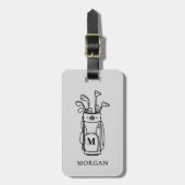 Monogramm-Golf Gepäckanhänger (Vorderseite vertikal)