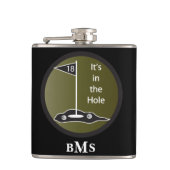 Monogramm-Golf ist es im Loch Flachmann (Vorderseite)