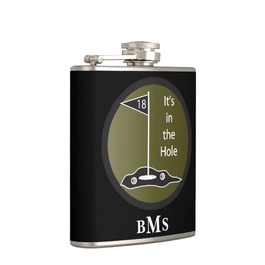 Monogramm-Golf ist es im Loch Flachmann (Rechts)