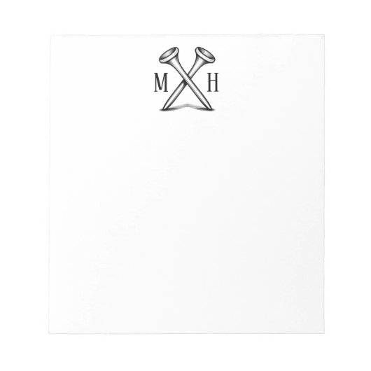 Monogramm Golf Notizblock (Vorderseite)