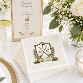 Monogramm Golf Wappen Hochzeit Serviette