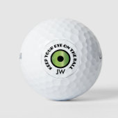 Monogramm Golfer - Behalt dein Auge auf der Kugel Golfball (Vorderseite)