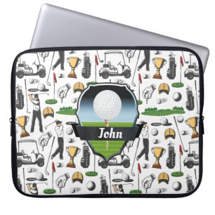 Monogramm Golfer Laptopschutzhülle