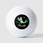 Monogramm Golfer Men, personalisierter Name Golfball (Vorderseite)