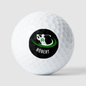 Monogramm Golfer Men, personalisierter Name Golfball (Vorderseite)