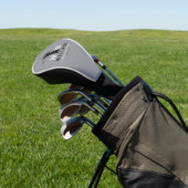 Monogramm (Golfer Name & Initialen) cool grau Golf Headcover (In SItu)
