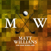 Monogramm (golfer name & initials) braun-orange golf headcover