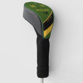 Monogramm (Golfer Name und Initialen), grün gelb Golf Headcover (angewinkelt)