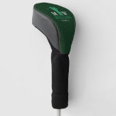 Monogramm (Golfername und Initialen) cool grün Golf Headcover (angewinkelt)