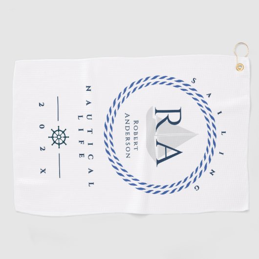 Monogramm Golfhandtuch (Horizontal)